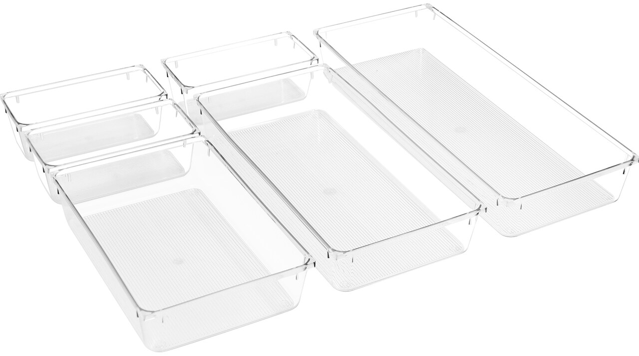 Sorbus Clear Acrylic Drawer Organizer Bins - For Makeup, Jewelry, and more